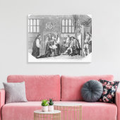 De eerste Engelse vertaling van de Bijbel Canvas Afdruk (Insitu (Woonkamer))