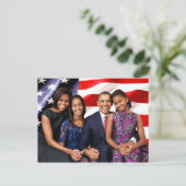 De eerste familie van de V.S. - de Obamas Briefkaart (Staand voorkant)