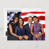De eerste familie van de V.S. - de Obamas Briefkaart (Voorkant / Achterkant)