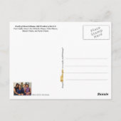 De eerste familie van de V.S. - de Obamas Briefkaart (Achterkant)
