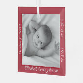 De eerste Foto, de Naam, & de Stats van het Charmi Glas Ornament (Voorkant links)