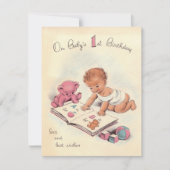 De eerste gelukkige verjaardag van de  Baby Kaart (Voorkant)