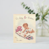 De eerste gelukkige verjaardag van de  Baby Kaart (Staand voorkant)