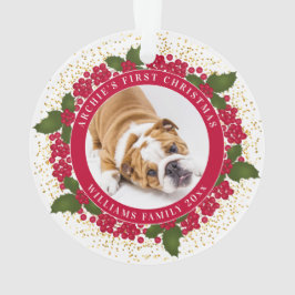 De eerste gepersonaliseerde huisdierenfoto van uw  ornament
