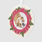 De eerste gepersonaliseerde huisdierenfoto van uw ornament (voorkant)