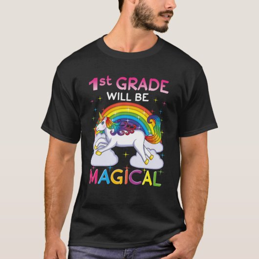 De eerste graad zal de Magische Unicorn 1St. T-shirt (Voorkant)