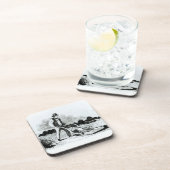 De eerste grasmaaier (graving) (foto) drankjes onderzetter (Rechterzijde)