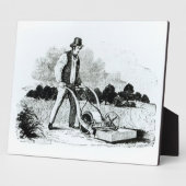 De eerste grasmaaier (graving) (foto) fotoplaat (Zijkant)