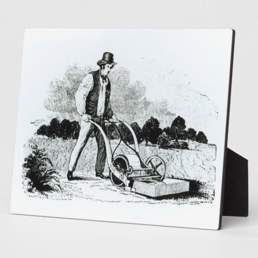 De eerste grasmaaier (graving) (foto) fotoplaat (Zijkant)