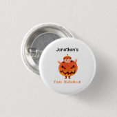 De eerste Halloween Jack o Lantern van schattige b Ronde Button 3,2 Cm (Voorkant /achterkant)