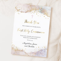 De eerste Heilige Communie bedankt je kaart