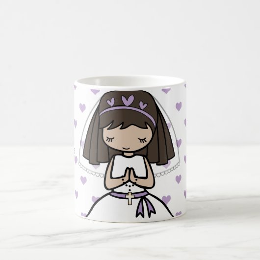 De eerste Heilige Communie noemt mok voor een meis (Center)