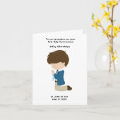 De eerste heilige communie van de Gepersonaliseerd Kaart (Gele Bloem)