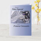 De Eerste Heilige Communie van de jongen in het Kaart (Gele Bloem)