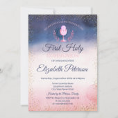 De eerste Heilige Communie van de Waterverf van de Kaart (Voorkant)