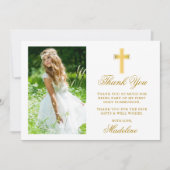 De eerste Heilige Communistische Foto Gold Rond Bedankkaart (Voorkant)