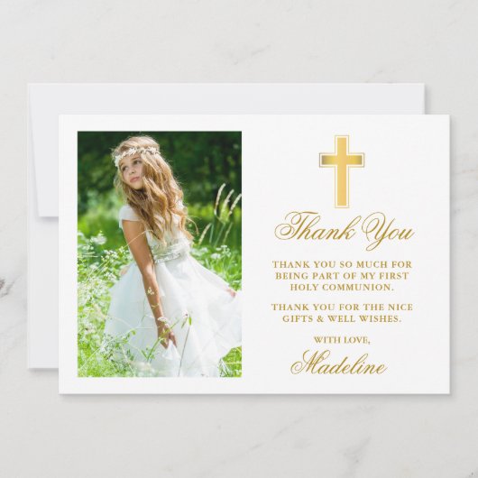 De eerste Heilige Communistische Foto Gold Rond Bedankkaart (Voorkant)