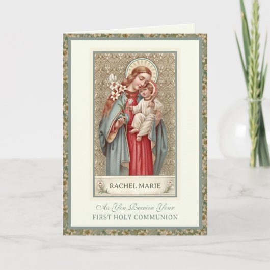 De eerste Heilige Communistische Maagd Mary Jesus  Kaart (Voorkant)