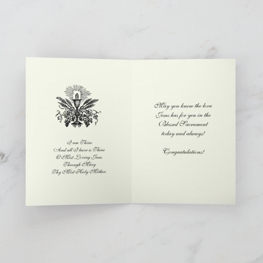 De eerste Heilige Communistische Maagd Mary Jesus  Kaart (Binnen)