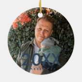 De eerste held van een kind, de pasgeboren vader 1 keramisch ornament (Achterkant)