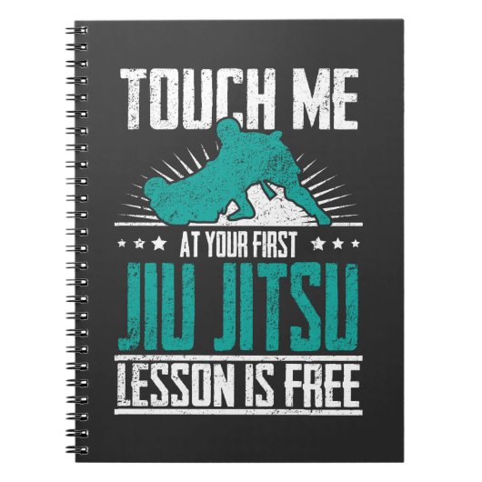 De eerste Jiu Jitsu Lesson is vrij Braziliaans BJJ Notitieboek (Voorkant)