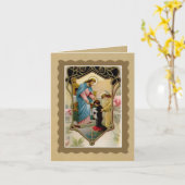 De eerste Jongen van de Heilige Communie met Jesus Kaart (Gele Bloem)