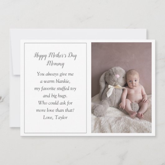 De eerste Kaart van de Foto Holiday van Baby (Voorkant)