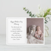 De eerste Kaart van de Foto Holiday van Baby (Staand voorkant)