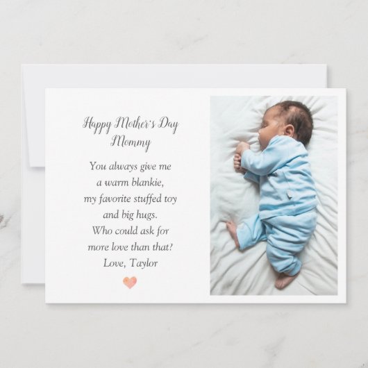 De eerste Kaart van de Foto Holiday van Baby (Voorkant)