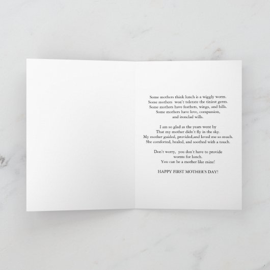 De eerste Kaart van het Moederdag met Vogels (Binnen)