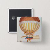 De eerste kanaalkruising vierkante button 5,1 cm (Voorkant /achterkant)