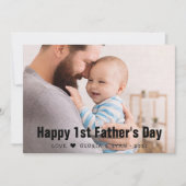 De eerste keer dat de Foto van de Vaderdag Feestdagenkaart (Voorkant)