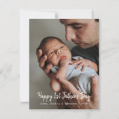 De eerste keer dat de Foto van de Vaderdag Feestdagenkaart (Voorkant)