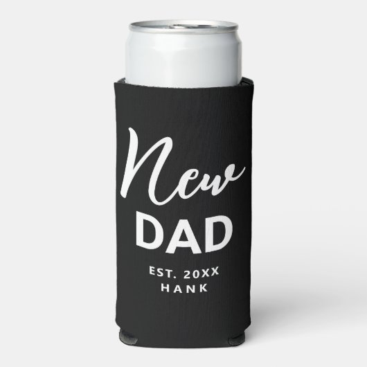 De eerste keer dat een nieuwe vader zich aanpast seltzer blikjeskoeler (Seltzer Voorkant)