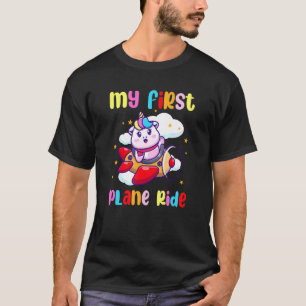 De eerste keer dat ik op mijn eerste vliegtuig ree t-shirt