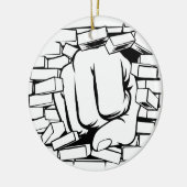 De eerste keer dat je door de muur loopt keramisch ornament (Links)