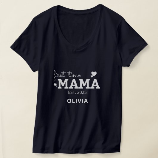 De eerste keer dat mama een moederdag cadeau verwa t-shirt (Laagn)