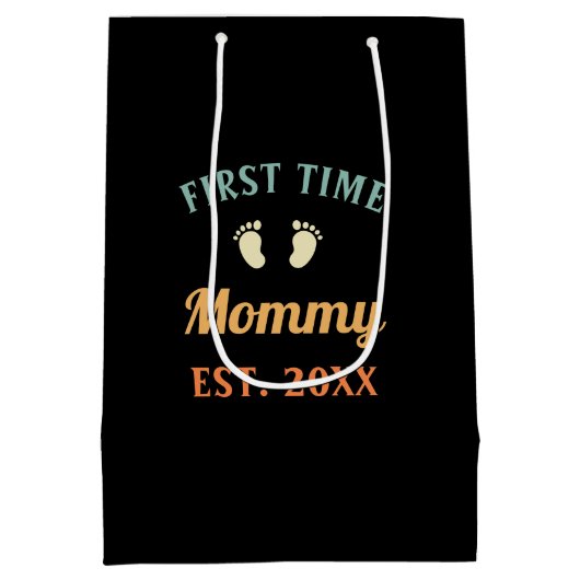 De eerste keer dat mama Motherhood Moederdag Medium Cadeauzakje (Achterkant)