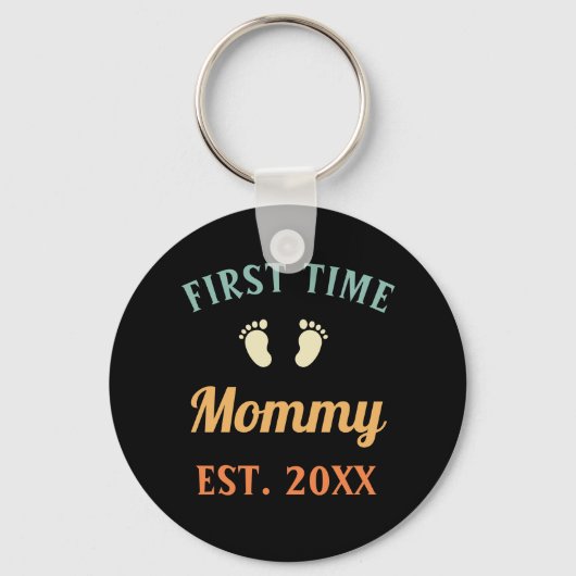 De eerste keer dat mama Motherhood Moederdag Sleutelhanger (Voorkant)