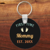 De eerste keer dat mama Motherhood Moederdag Sleutelhanger (Voorkant)