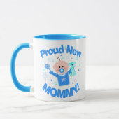 De eerste keer dat mama van Baby Boy Coffee Mok (Links)