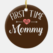 De eerste keer dat mammie 2022 voor nieuwe moeder keramisch ornament (Achterkant)