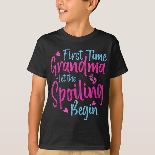 De eerste keer dat oma grootmoeder de spoeling laa t-shirt (Voorkant)
