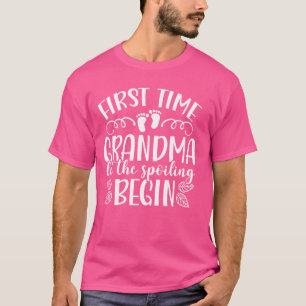 De eerste keer dat oma het spil laat beginnen t-shirt