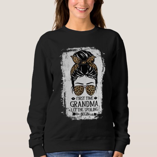 De eerste keer dat oma het sprankelen met berichte trui (Voorkant)