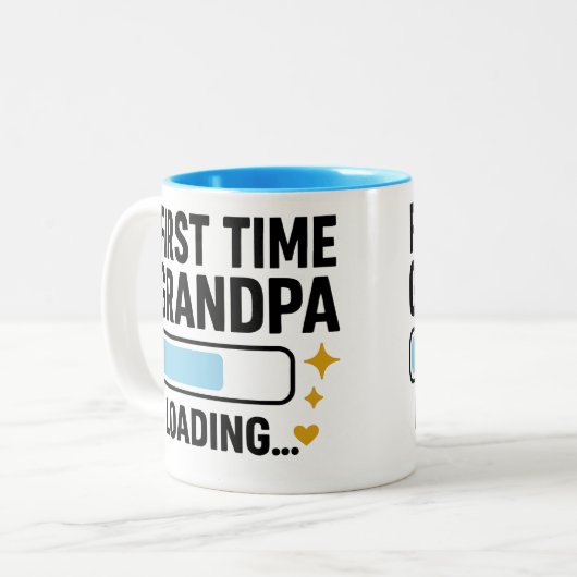 De eerste keer dat opa laadt tweekleurige koffiemok (Voorkant links)