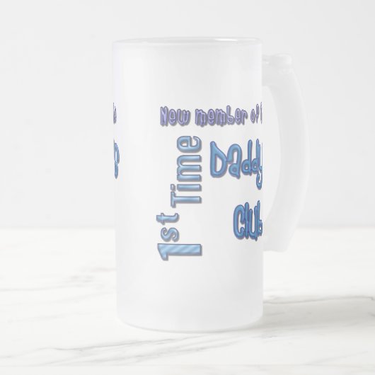 De eerste keer dat papa Fathers Day Frosted Beer M Matglas Bierpul (Voorkant rechts)