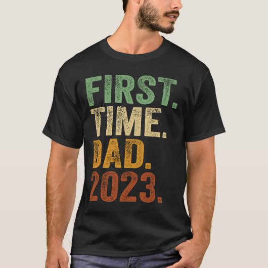 De eerste keer dat vader 2023 vader vader vader wo t-shirt (Voorkant)