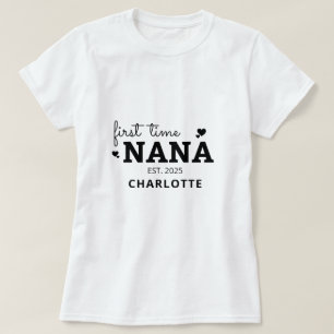 De eerste keer Nana Oma Moederdag Gift T-shirt