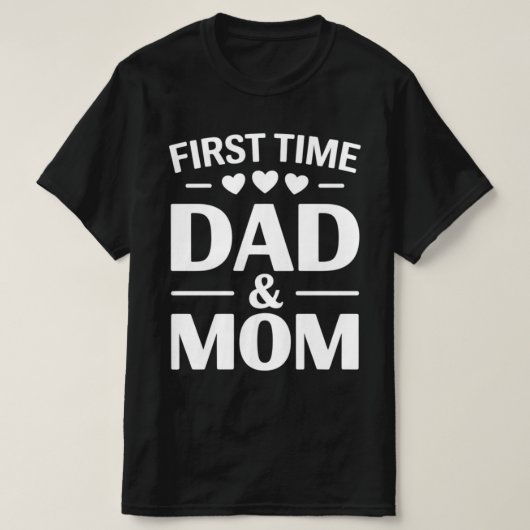 De eerste keer papa en mama t-shirt (Design voorkant)